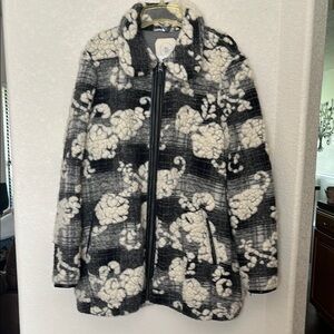 Brand new ANTHROPOLOGIE Hei Hei Cozy Black and White Wool Women's Jacket